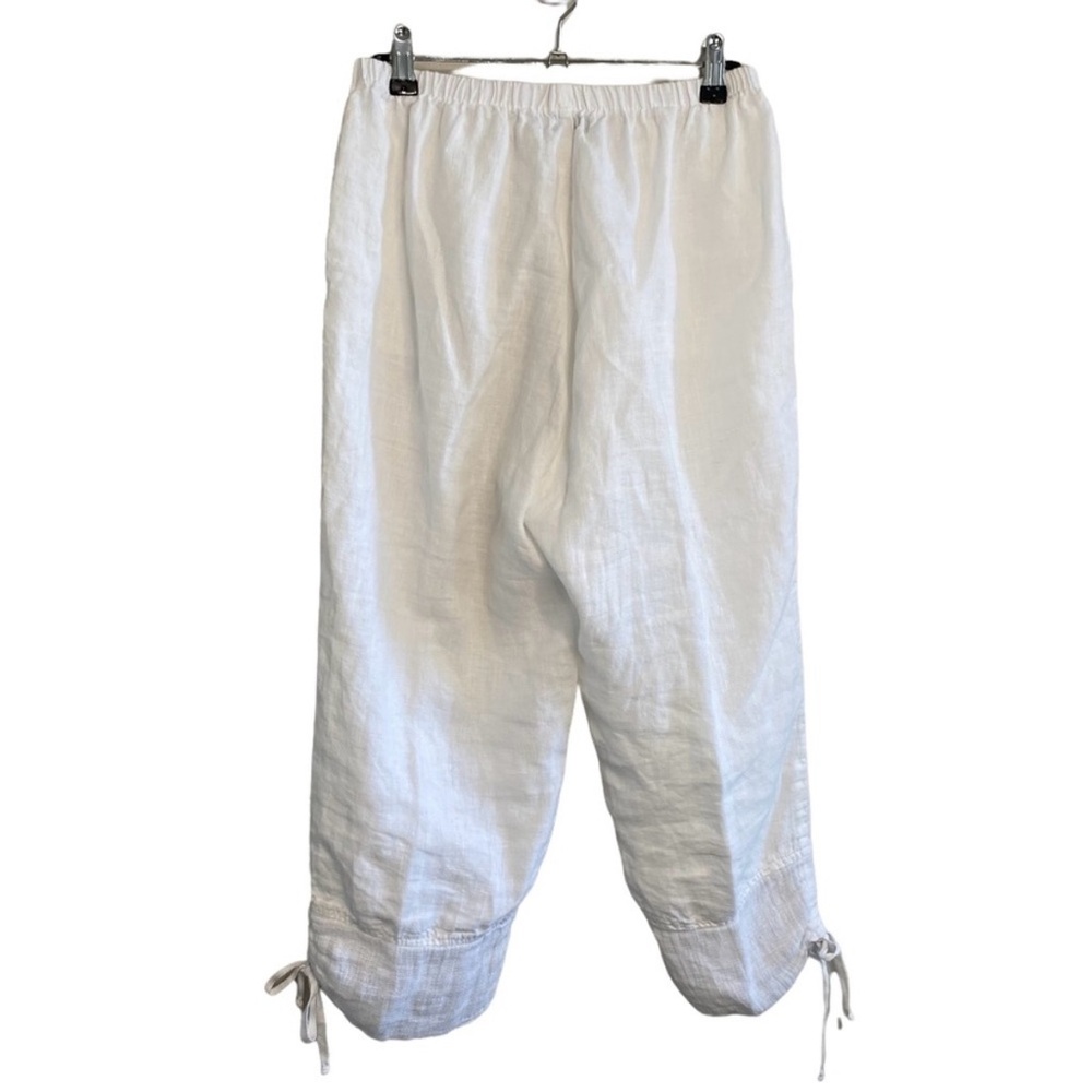 Closet Closing 🔥Reduced price!! 
Fenini White Linen Cropped Pants - Sz M - Picture 5 of 7